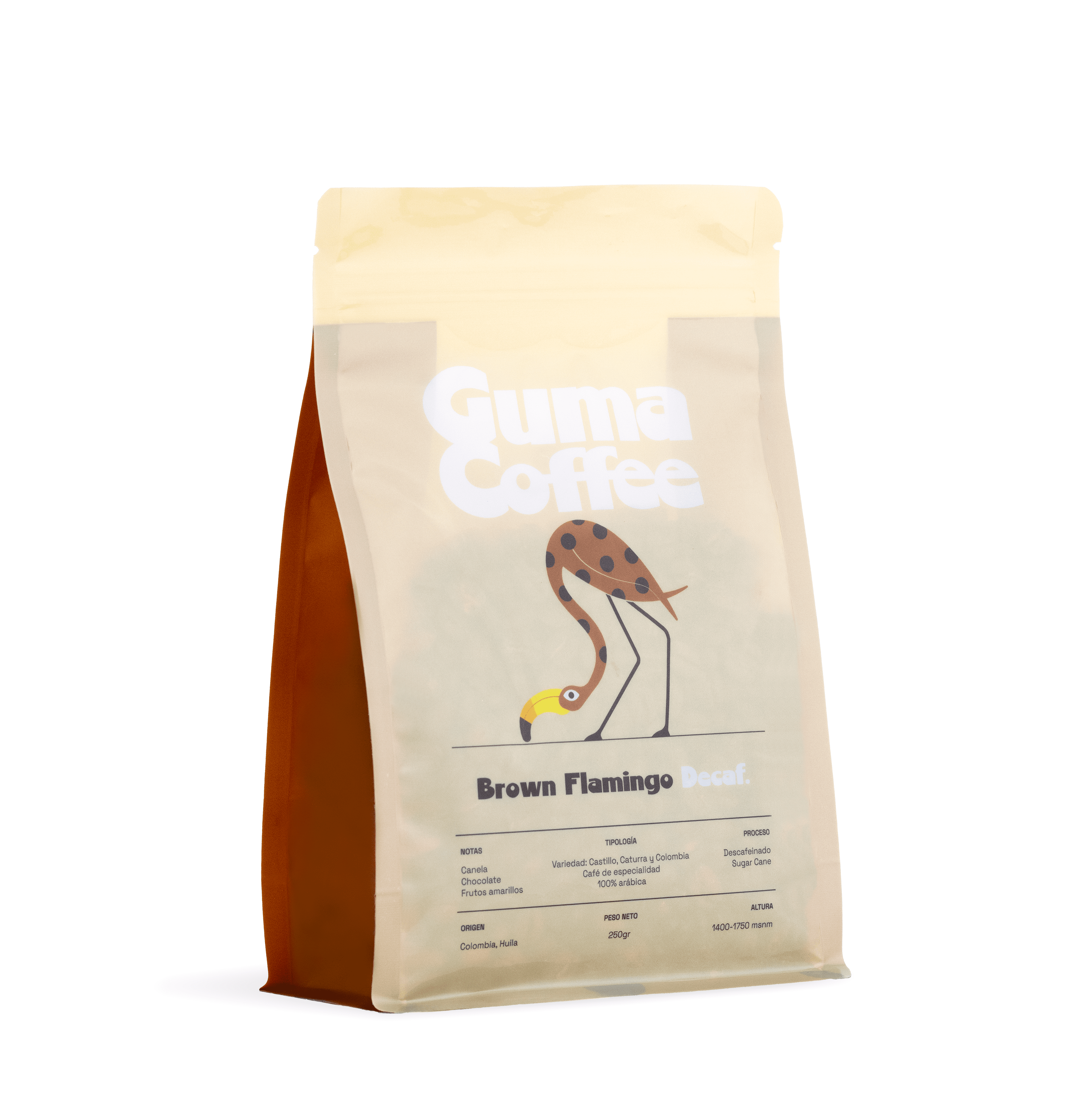 Brown Flamingo Decaf.